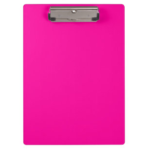Neon Pink Solid Colour Clipboard