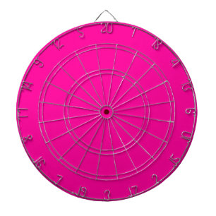 Neon Pink Solid Colour Dartboard