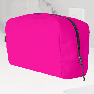 Neon Pink Solid Colour Dopp Kit