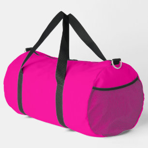 Neon Pink Solid Colour Duffle Bag