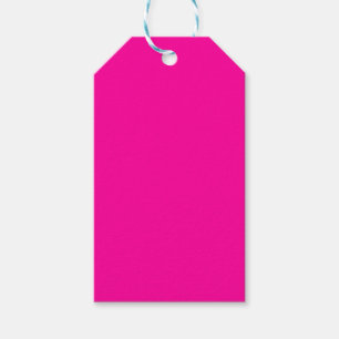 Neon Pink Solid Colour Gift Tags