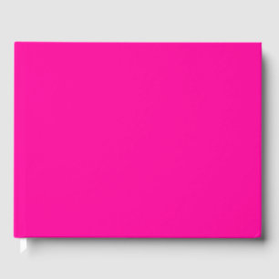 Neon Pink Solid Colour Guest Book