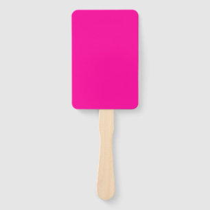 Neon Pink Solid Colour Hand Fan