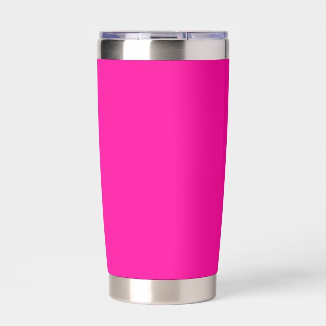Neon Pink Solid Colour Insulated Tumbler (Front)