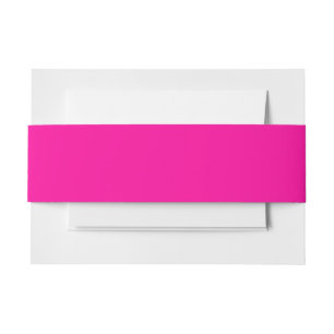 Neon Pink Solid Colour Invitation Belly Band