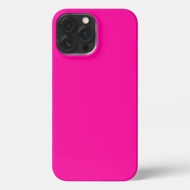 Neon Pink Solid Colour iPhone Case (Back)