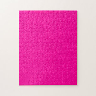 Neon Pink Solid Colour Jigsaw Puzzle