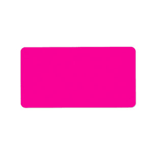 Neon Pink Solid Colour Label
