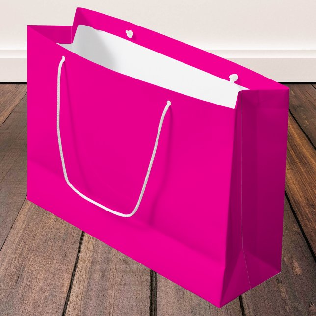 Neon Pink Solid Colour Large Gift Bag (Creator Uploaded)