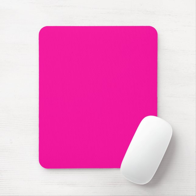 Neon Pink Solid Colour Mouse Mat (With Mouse)