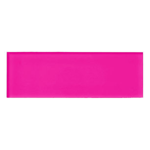 Neon Pink Solid Colour Name Tag