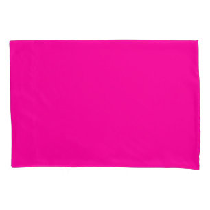 Neon Pink Solid Colour Pillowcase