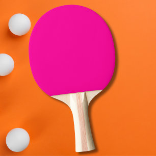 Neon Pink Solid Colour Ping Pong Paddle