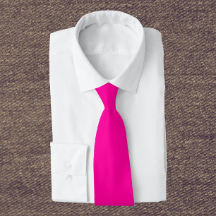 Neon Pink Solid Colour Tie