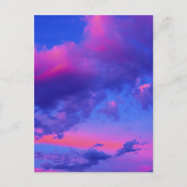 Neon Pink Sunset Postcard (Front)