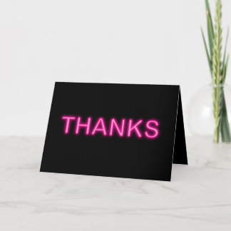 Neon Pink Thank You Note