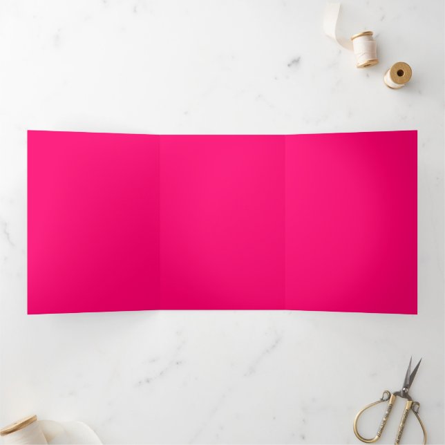 Neon Pink Trifold Custom Invitation (Inside)