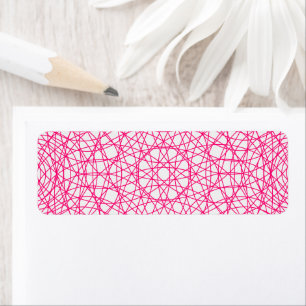 Neon Pink Web Address Labels – Customisable