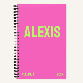 Neon Pink Year & Volume Journal