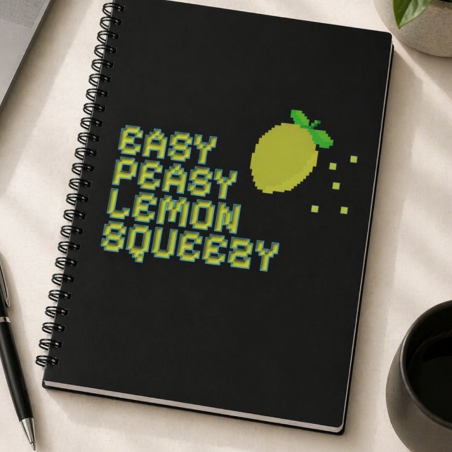 Neon Pixel Art Lemon Deluxe Notebook (Creator Uploaded)