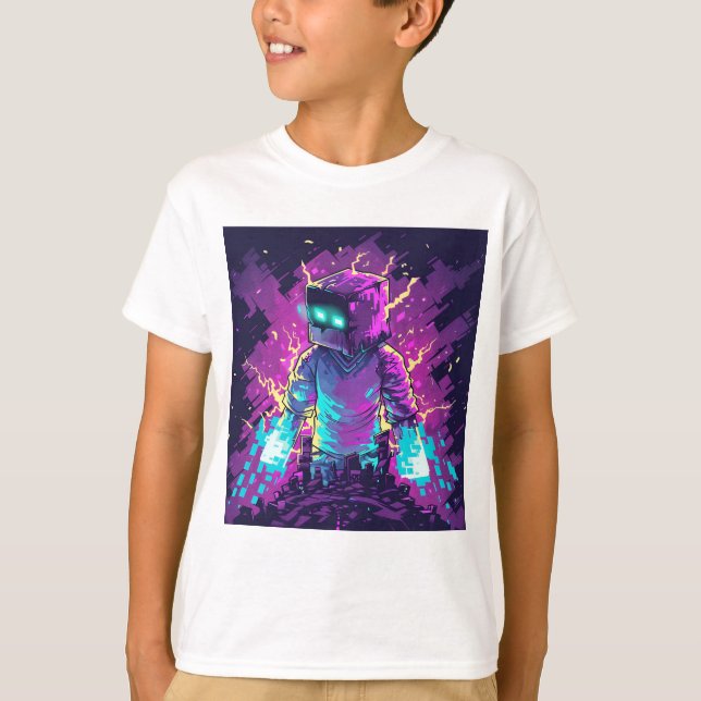 Neon pixel hero T-Shirt (Front)
