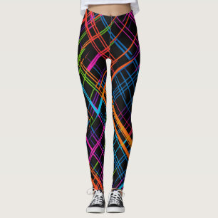 Neon Plaid leggings