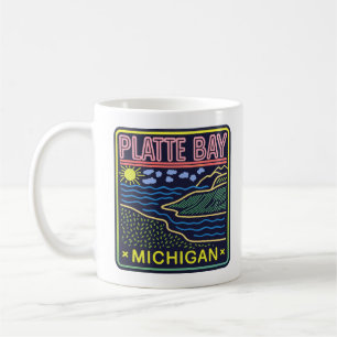 Neon Platte Bay Michigan Coffee Mug