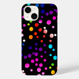 Neon Polka Dots On Black Case-Mate iPhone 14 Case