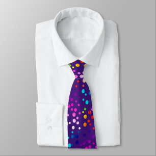 Neon Polka Dots Onn Purple Tie