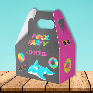 NEON POOL PARTY ORCA FLOAT FAVOUR BOX