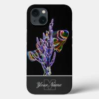 Neon-Pop-Art aquarium clownfish with Monogram!