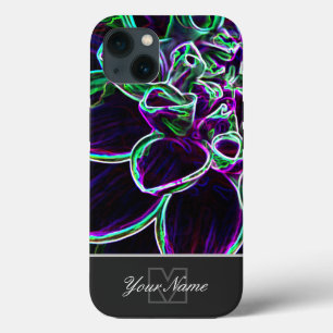 Neon-Pop-Art blossom macro with Monogram! iPhone 13 Case