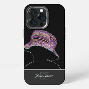Neon-Pop-Art child colourful hat with Monogram! iPhone 13 Pro Case