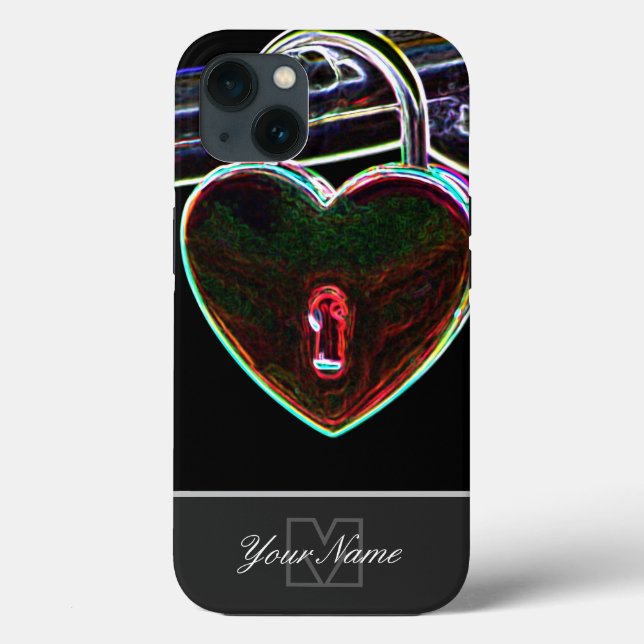 Neon-Pop-Art heavy heartful Monogram! Case-Mate iPhone Case (Back)