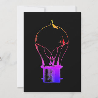Neon Pop Art Light Bulb Idea Thank You Card