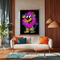Neon Pop Art Lion: Playful and Colourful