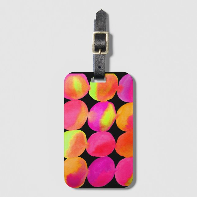 Neon Pop art Luggage Tag (Front Vertical)