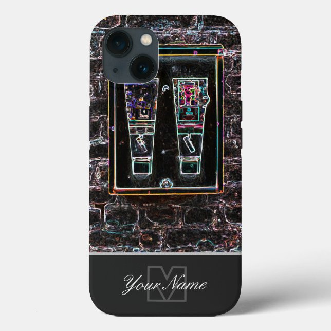Neon-Pop-Art retro chewinggum with Monogram! Case-Mate iPhone Case (Back)
