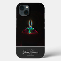 Neon-Pop-Art romantic candle light with Monogram!