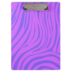 Neon Pop Art Zebra Pattern Clipboard