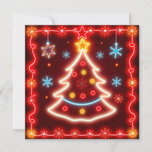 Neon Popular Christmas Holiday Collection Card