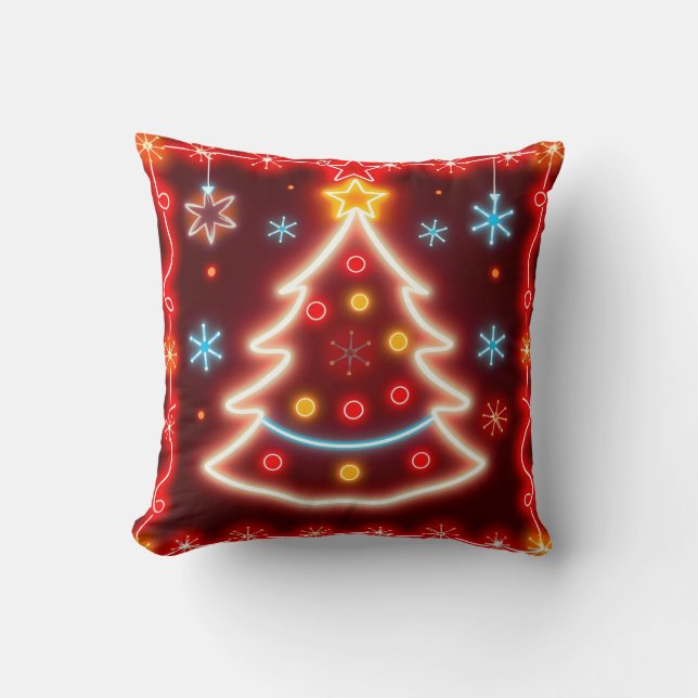 Neon Popular Christmas Holiday Collection Cushion (Front)