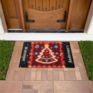 Neon Popular Christmas Holiday Collection Doormat