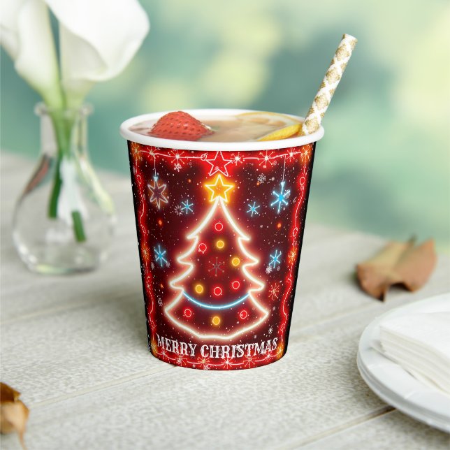 Neon Popular Christmas Holiday Collection Paper Cups (Insitu)