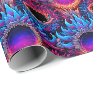 Neon Portals - Cosmic Horror Gateway Pattern Wrapping Paper