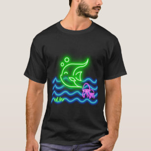 Neon Postcards Neon Print Fish T-Shirt