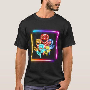 Neon Postcards Neon Print Flowers T-Shirt