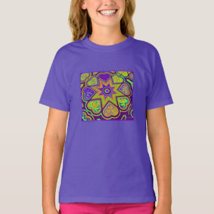 'Neon Power' Hearts Full of Love Girls' T-shirt