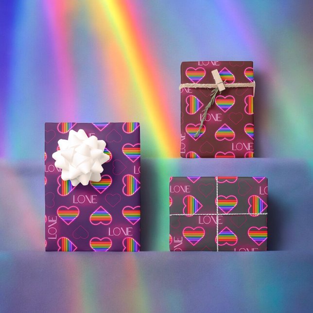 Neon Pride Wrapping Paper Sheet (Creator Uploaded)