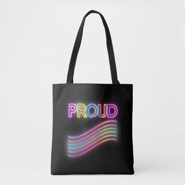 Neon Proud Tote Bag (Front)